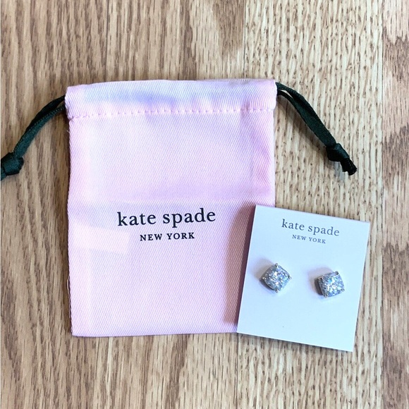 ✨KATE SPADE✨ Opal Gold Square Stud Earrings - Picture 5 of 8